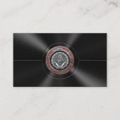 [100] Master Mason - Silver Square & Compass Visitekaartje (Voorkant)