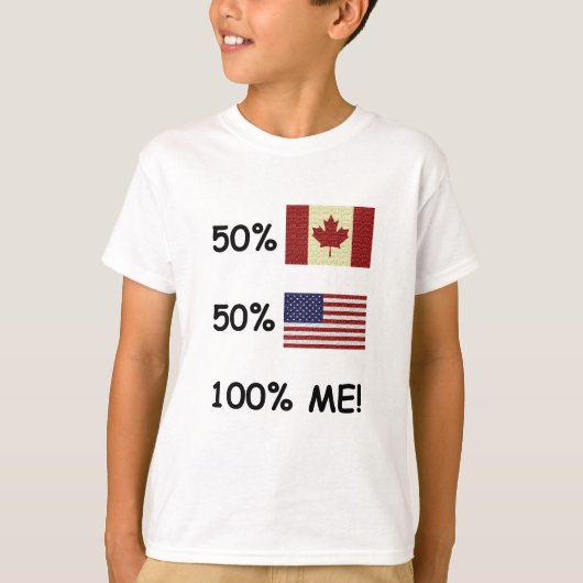 100% ME Canadees/Amerikaans T-shirt (Voorkant)