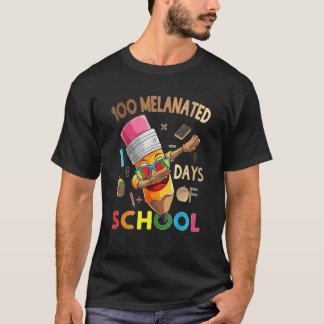 100 Melanated Days Of School African American Dabb T-shirt
