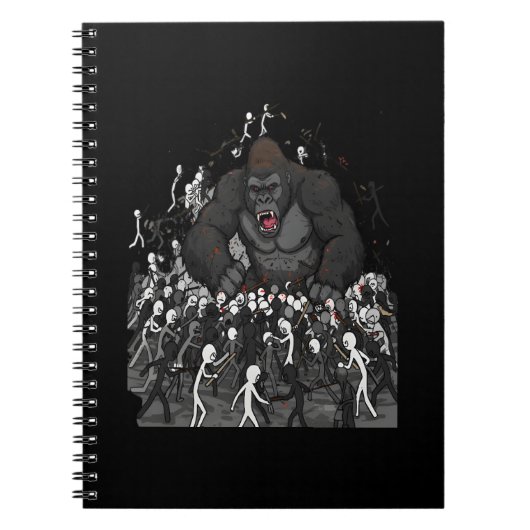 100 Men vs 1 Gorilla, Gift for Him, Gorilla Debate Notitieboek (Voorkant)