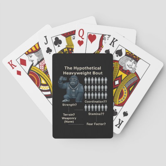100 Men vs Cool Gorilla Pokerkaarten (Achterkant)