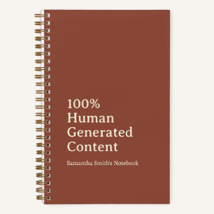 100% menselijk gegenereerde inhoud op maat geperso notitieboek