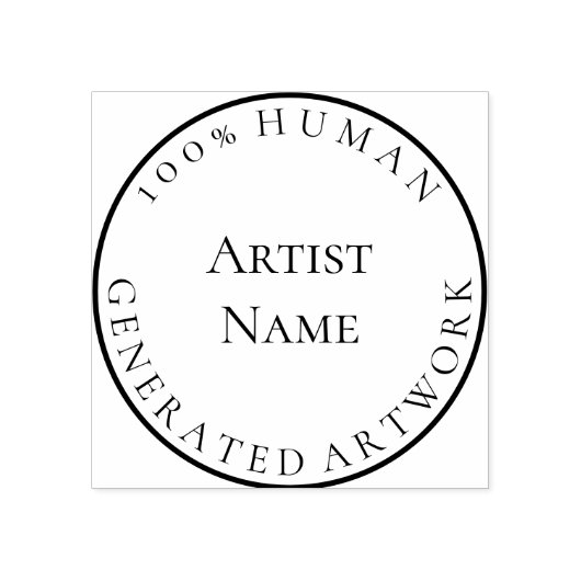 100% menselijk gegenereerde kunst aangepaste artie rubberstempel (Afrduk)