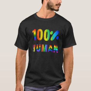 100 menselijke trots regenboog ontwerp t-shirt
