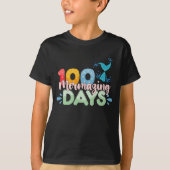 100 Mermazing Dagen 100e Dag van School Zeemeermin T-shirt (Voorkant)