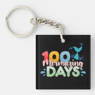 100 Mermazing Dagen 100ste Dag van School Zeemeerm Sleutelhanger
