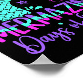 100 Mermazing Days Mermaid 100th Day of School Gir Poster (Hoek)