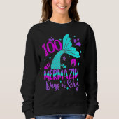 100 Mermazing Days Of School Cute Mermaid 100th Da Trui (Voorkant)