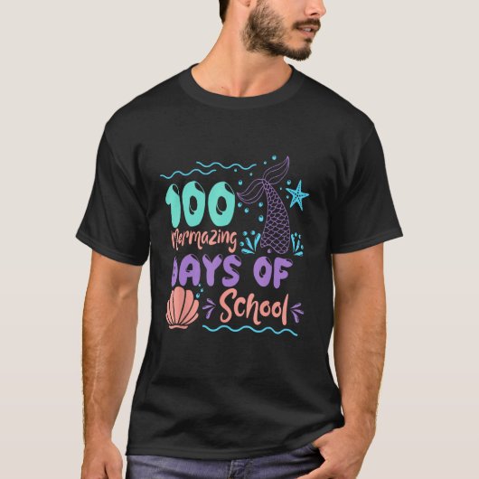 100 mermazing days of school   store motif graphic t-shirt (Voorkant)