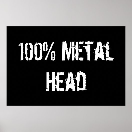 100% metalen kop poster (Voorkant)