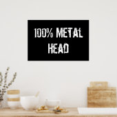100% metalen kop poster (Keuken)
