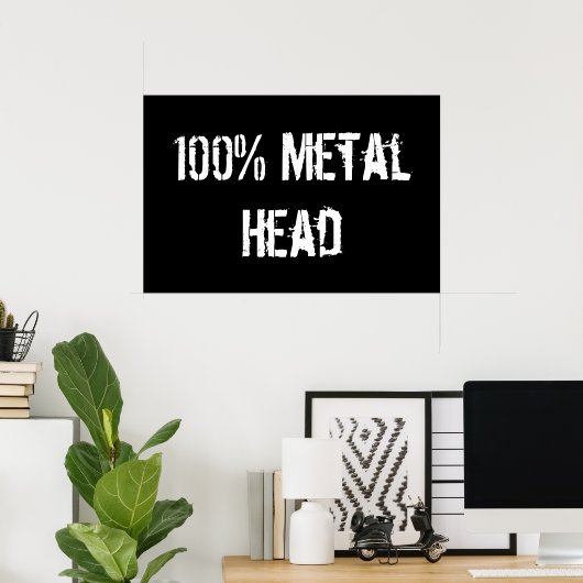 100% metalen kop poster (Thuiskantoor)