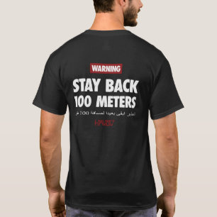 100 meter zwarte T-shirt voor militaire veteranen,