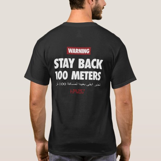 100 Meters Black Tee for Military Vets, Havoc7 T-shirt (Achterkant)
