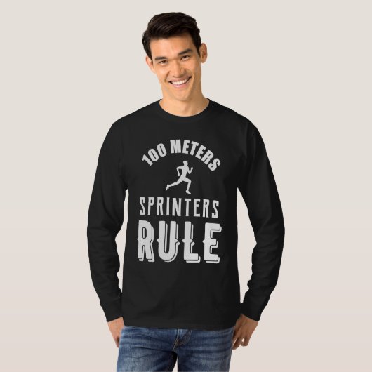 100 Meters Sprinters Rule T-shirt (Voorkant volledig)