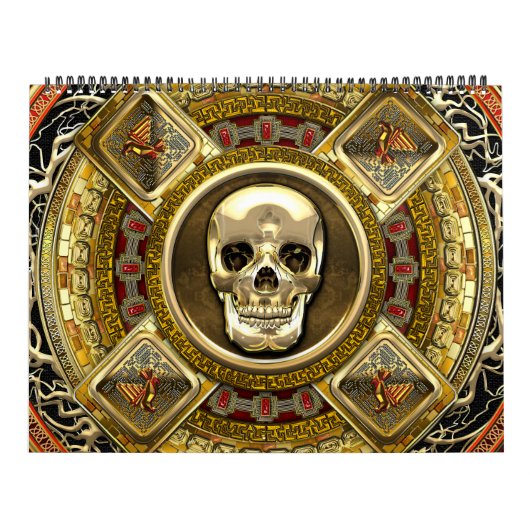 [100] Mictlantecuhtli - Aztec God of Death Kalender (Hoes)