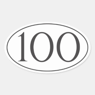 100 mijl ovale sticker