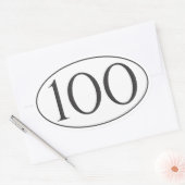 100 mijl ovale sticker (Envelop)