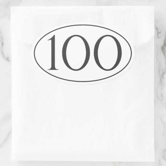 100 mijl ovale sticker (Tas)