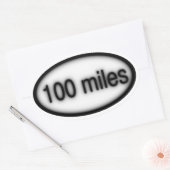 100 mijl ovale sticker (Envelop)