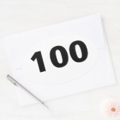 100 mildere ovale Sticker (Envelop)