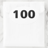 100 mildere ovale Sticker (Tas)