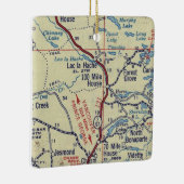 100 Mile House BC Map Keramisch Ornament (Rechts)