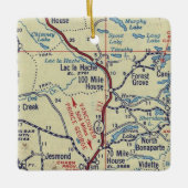 100 Mile House BC Map Keramisch Ornament (Voorkant)