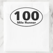 100 Mile Runner Ovale Sticker (Tas)