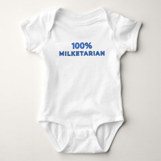 100% Milketarian - Blauw Romper (Voorkant)