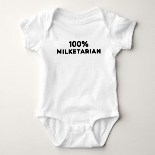 100% Milketarian - Zwart Romper (Voorkant)