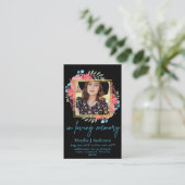 100 Mooie Bloemige Gebed Rouwdienst Herdenkings FO Visitekaartje (Staand voorkant)