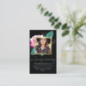 100 mooie bloemige gebedsfoto voor rouwdienst en h visitekaartje (Staand voorkant)