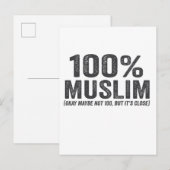 100 moslim oky misschien niet 100 grappige ramadan aankondigingskaart (Voorkant / Achterkant)