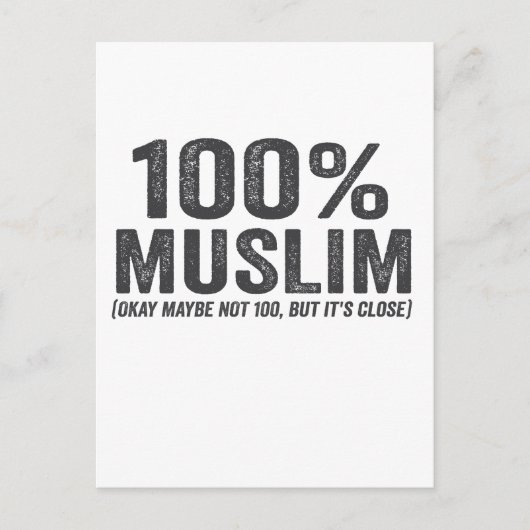 100 moslim oky misschien niet 100 grappige ramadan aankondigingskaart (Voorkant)