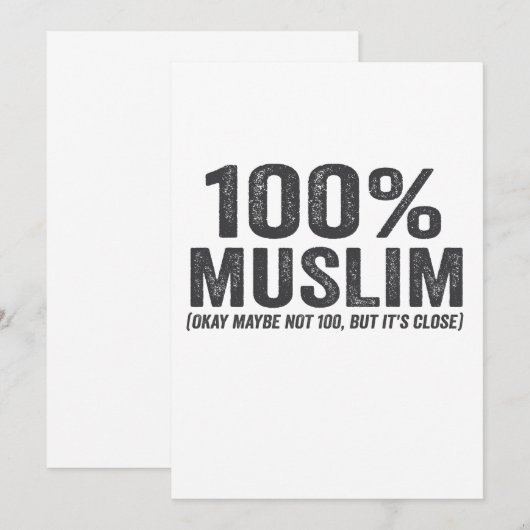 100 moslim oky misschien niet 100 grappige ramadan bedankkaart (Voorkant / Achterkant)