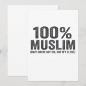 100 moslim oky misschien niet 100 grappige ramadan kaart (Voorkant / Achterkant)