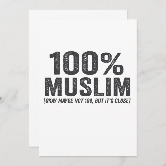 100 moslim oky misschien niet 100 grappige ramadan kaart (Voorkant / Achterkant)