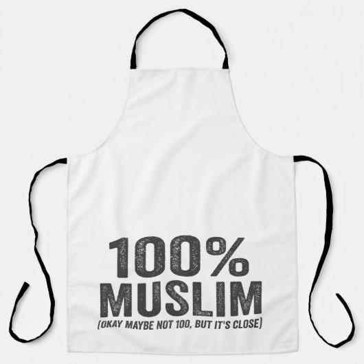 100 moslim oky misschien niet 100 grappige ramadan schort (Voorkant)