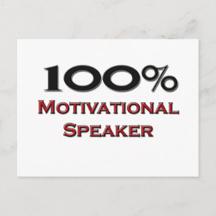100 % Motivatie luidspreker Briefkaart