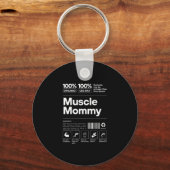 100% Muscle Mommy - Bodybuilding Gym Fit - Design  Sleutelhanger (Voorkant)