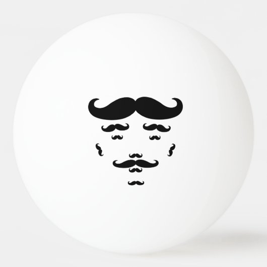 100% Mustache Pingpongbal (Achterkant)
