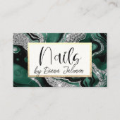 100 Nails Afspraak Herinnering Roos Marmer Visitekaartje (Voorkant)