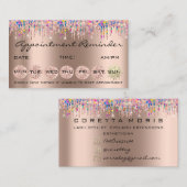 100 Nails Appointment Herinneringsmodule Roos Visitekaartje (Voorkant / Achterkant)