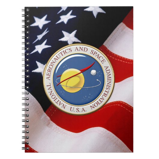 [100] NASA-embleem [3D] Notitieboek (Voorkant)