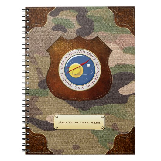 [100] NASA-embleem [3D] Notitieboek (Voorkant)