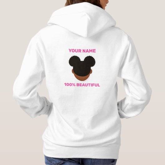 100% natuurlijk haar voorkant N achterkant Hoodie (Achterkant)