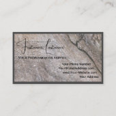 100% natuurlijk ontwerp van meubels met organisch  visitekaartje (Achterkant)