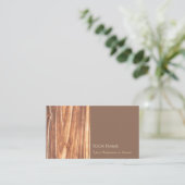 100% natuurlijk organisch houten stijl bruin hout visitekaartje (Staand voorkant)