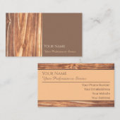 100% natuurlijk organisch houten stijl bruin hout visitekaartje (Voorkant / Achterkant)